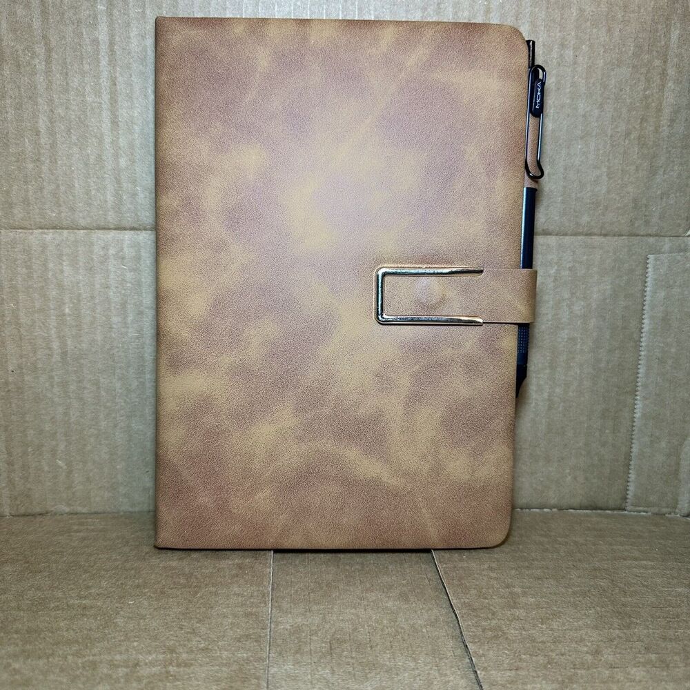 A5 Vintage Leatherbound Notebook W/Bookmark & MOKA Pen Included. (200 Pages)